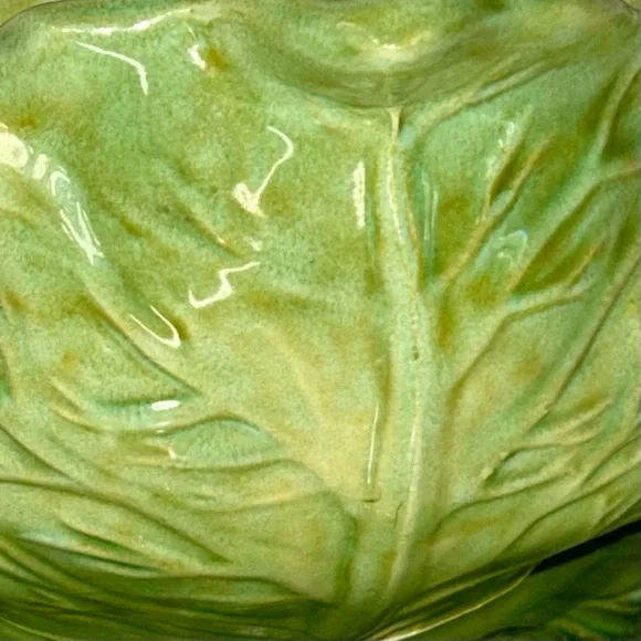 Vintage Holland Mold Cabbage Tureen 3pc Set Unique Inscription Farmhouse